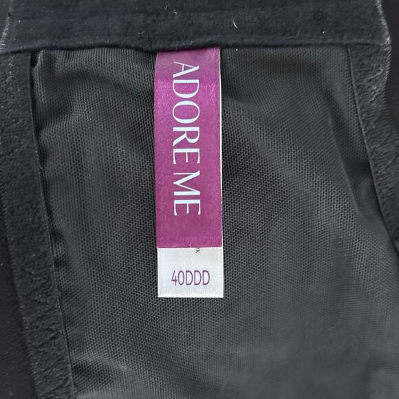 NWOT Adore Me Nymphadora Contour Balconette Bra Underwire Black Heart Lace 40DDD - Picture 13 of 13